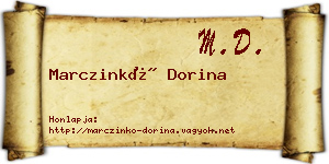 Marczinkó Dorina névjegykártya