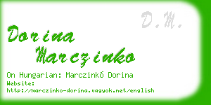 dorina marczinko business card